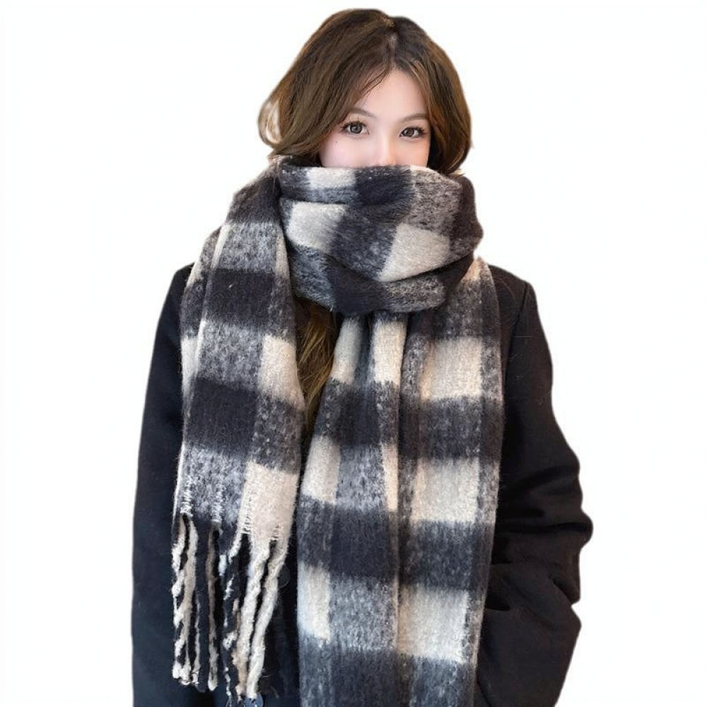 Cozy Winter Scarf Knitted Plai - Cycling Commute Essentials review and price