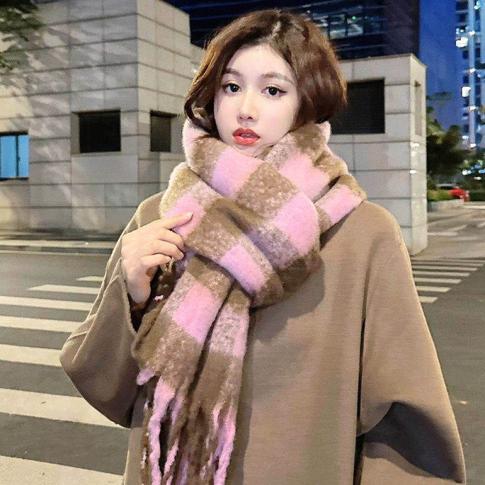 Cozy Winter Scarf Knitted Plai - Cycling Commute Essentials review and price